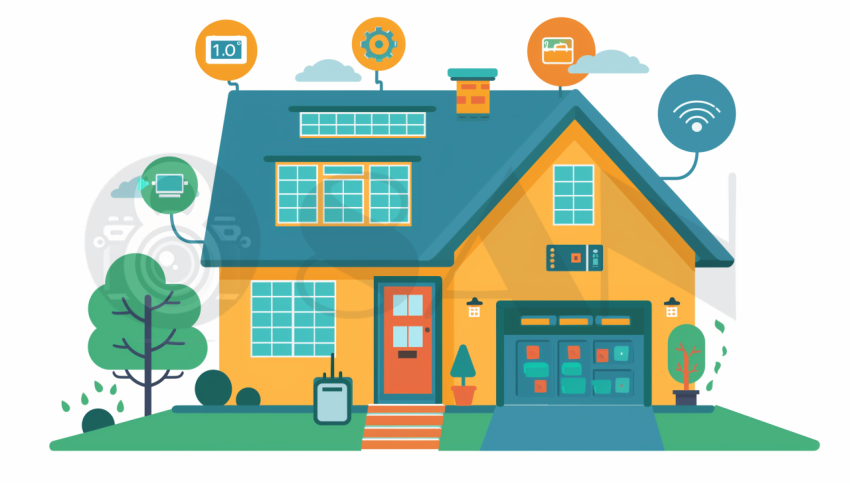 Smarta hemmet - Illustration